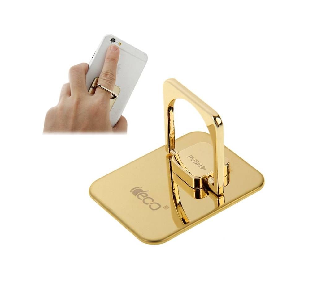 Universal Mobile and Tablet Ring Stand Holder - Gold