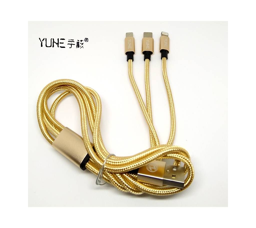 High Quality  3 IN 1 USB Data Cable Chager 5A input 2.4 A Output
