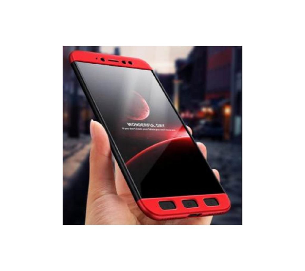 Xiaomi Redmi 5 GKK 360 Full Protection Cover - Black and Red