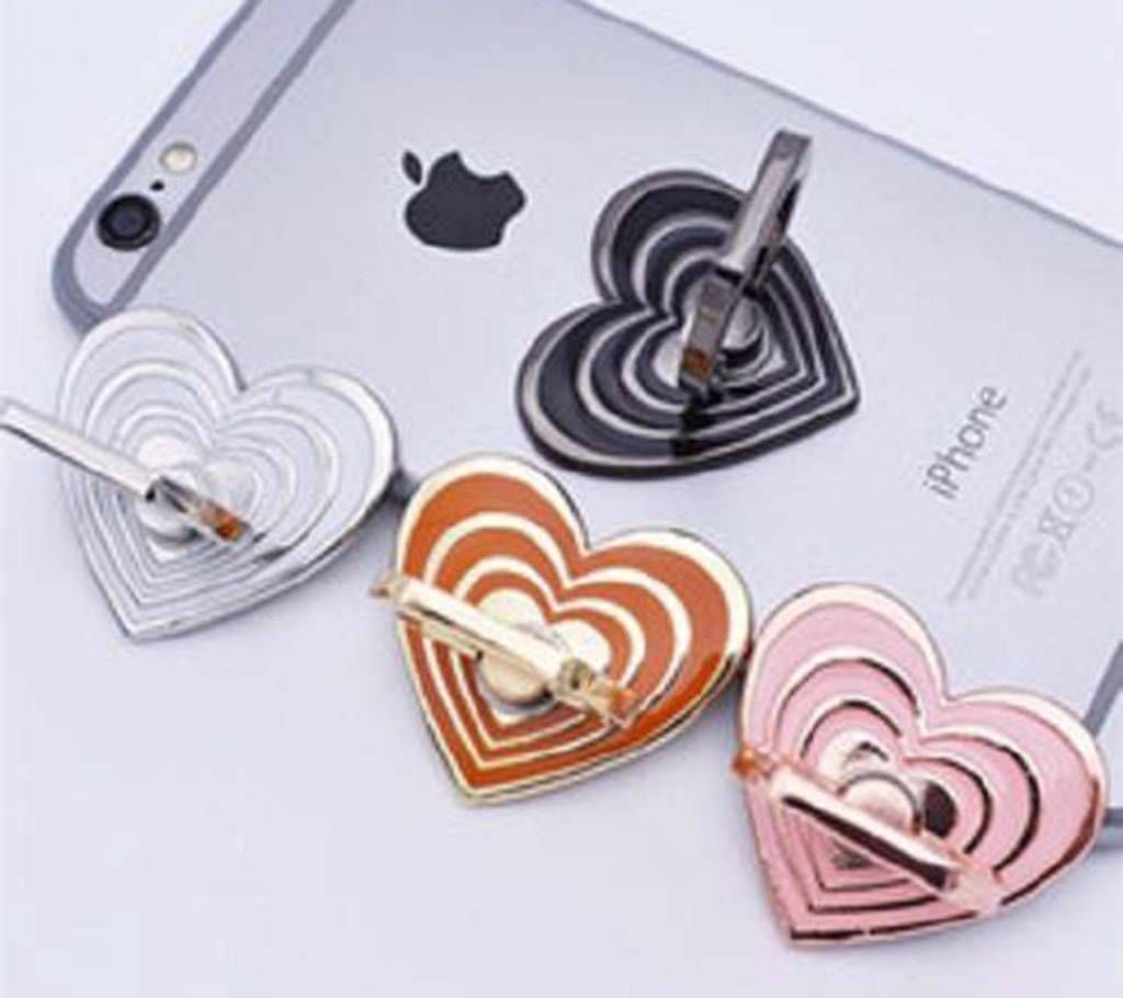 360° love shaped finger ring phone holder 