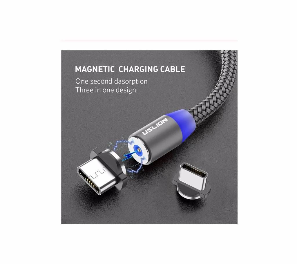 USLION Magnetic Lighting Fast Charging  Type C Cable
