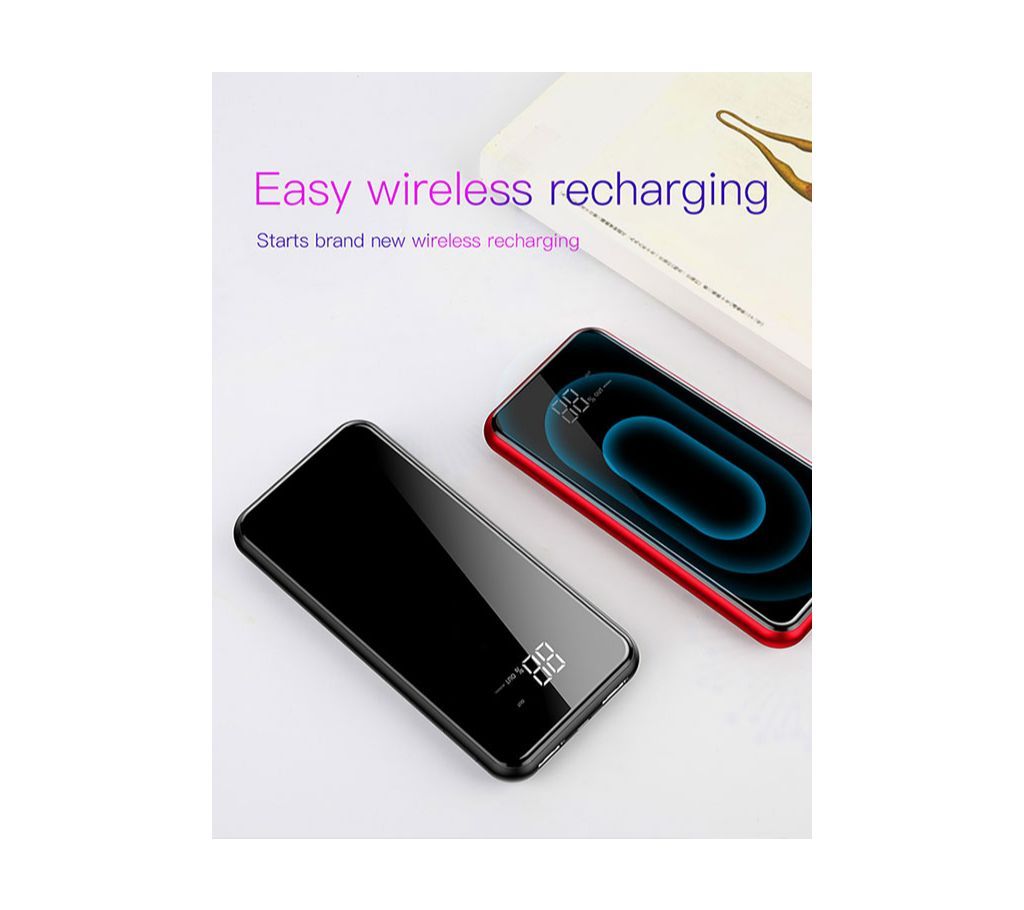 BASEUS LCD 8000MAH WIRELESS CHARGER USB POWER BANK