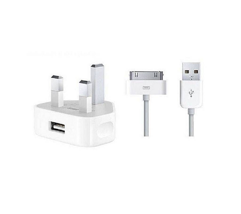 USB Power Adapter with Cable for iPhone 4 and 4S