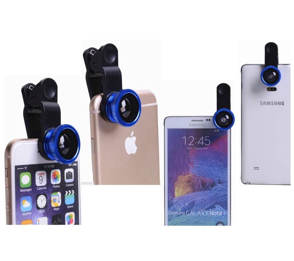 3 in 1 universal clip lens (Blue)
