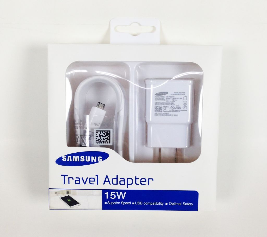 Fast Charger With USB Cable Travel Adapter for Samsung  White