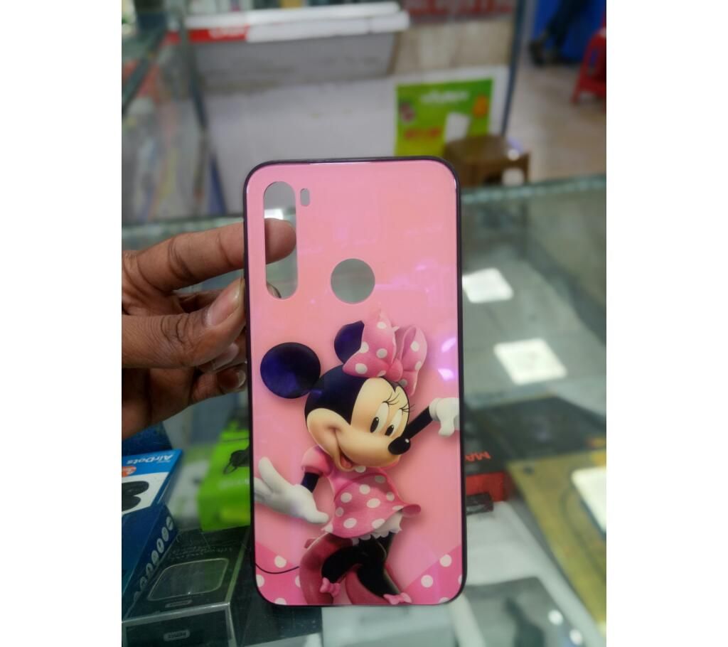 Mi Note 8 Mickey Mouse Print Glass Case.