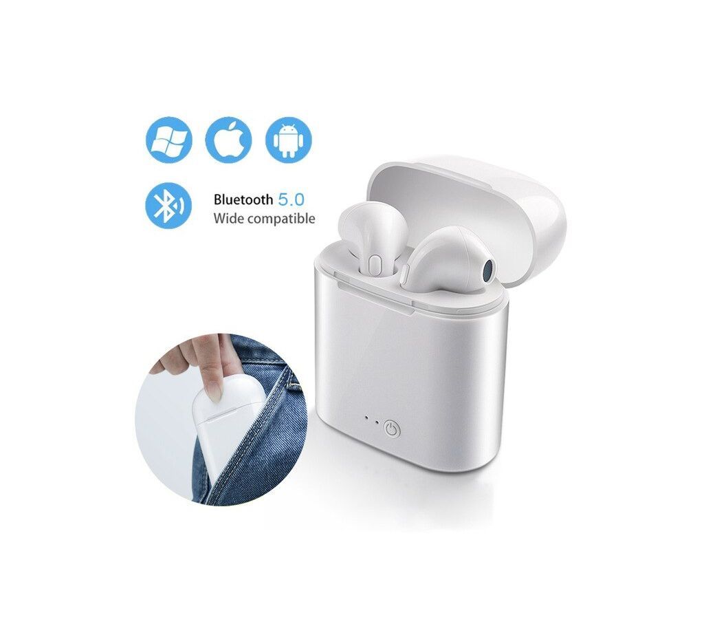 i7s TWS Bluetooth 4.2 Sterio earbud headset with mike 