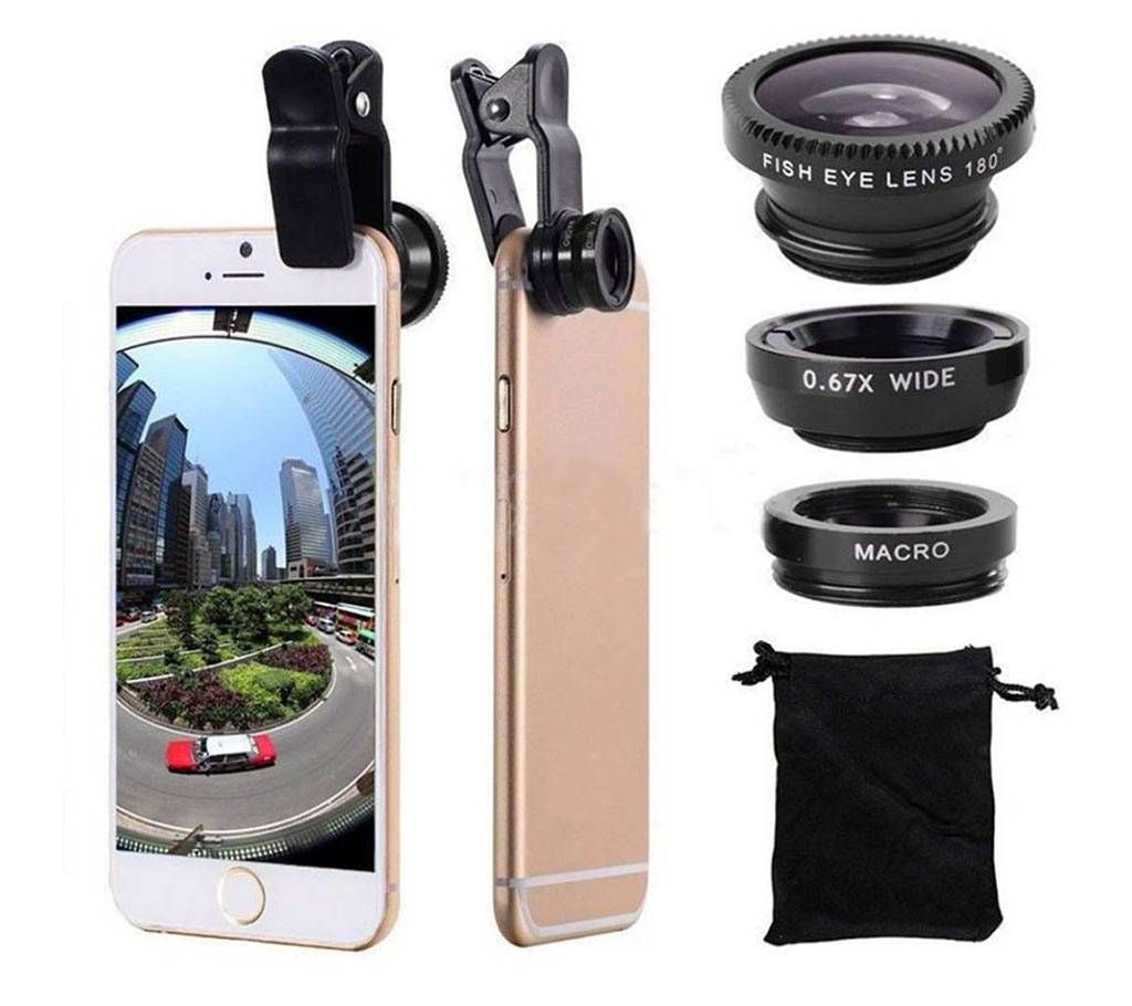 Universal 3 In 1 Clip Lens For Smartphone
