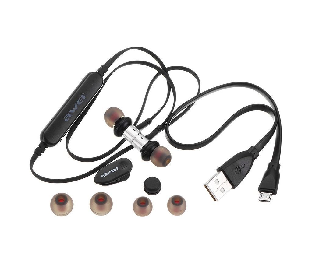 Awei B923 BL Wireless Sports Earphone_Built-in Magnet_-Black