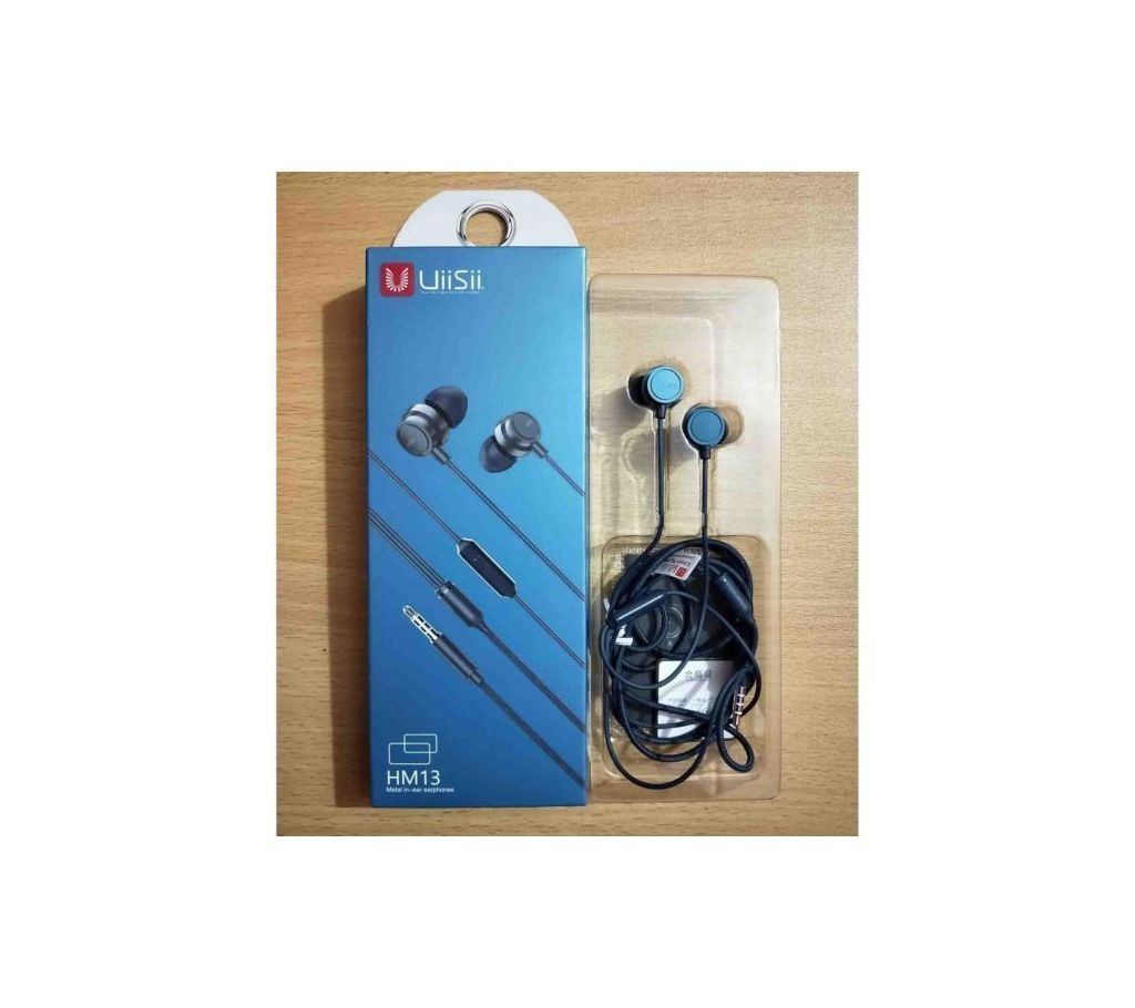 Original UiiSii HM13 In-Ear Earphone Dynamic Headset with Microphone With Pouch - Black