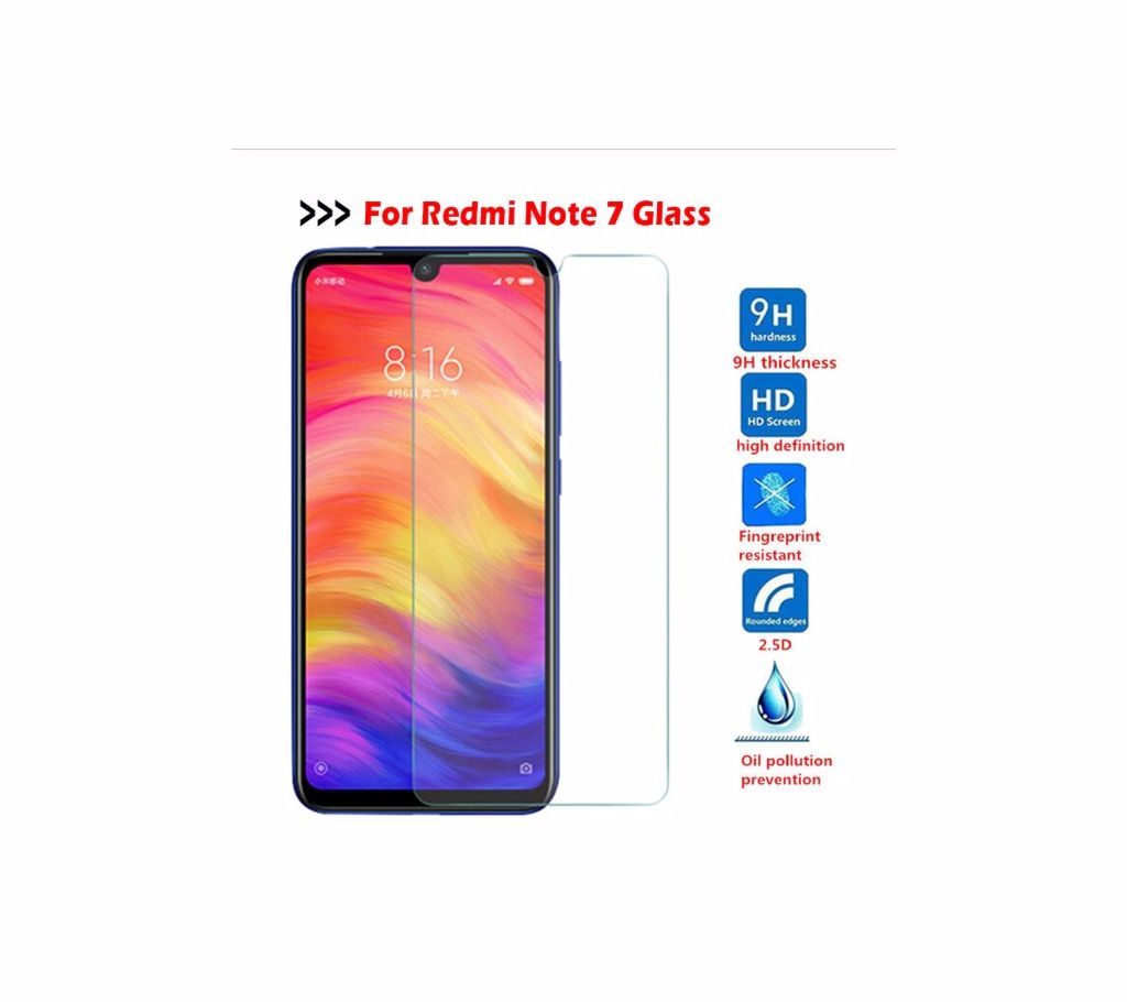 Tempered Glass Screen Protector  For Xiaomi Redmi Note 7/7 Pro