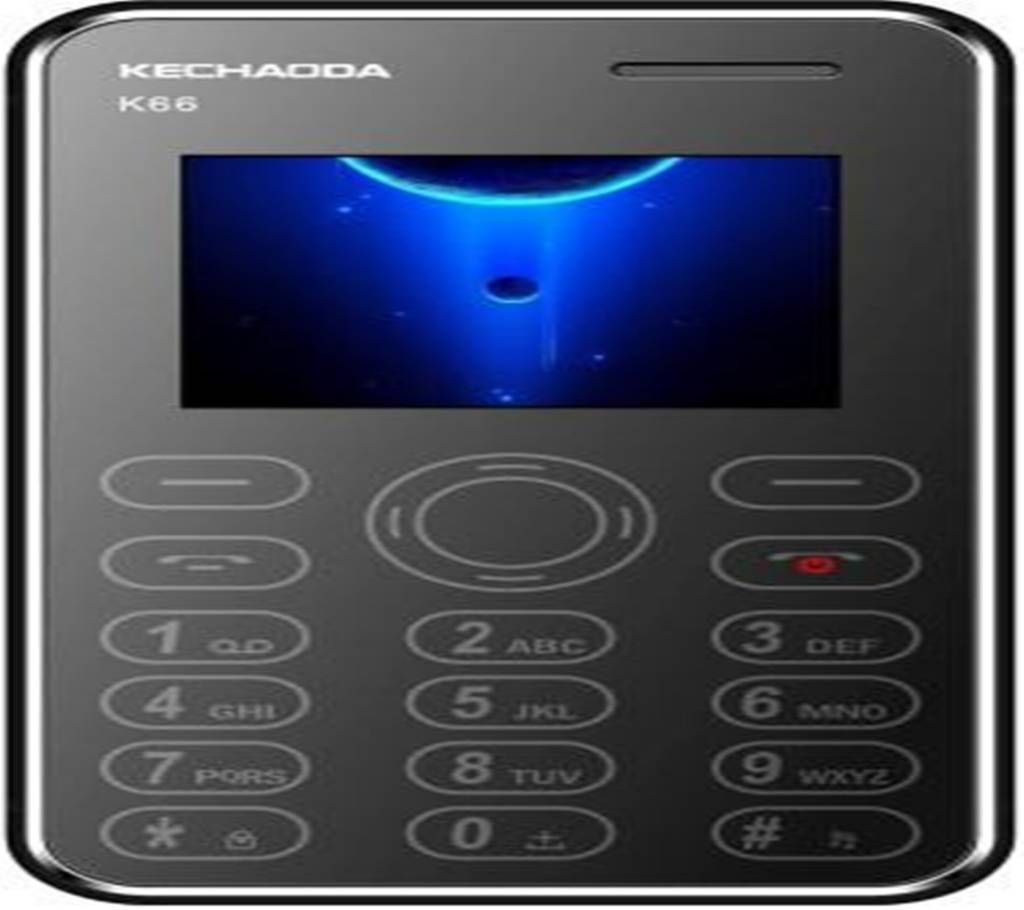 Kechaoda K66 Mini Ultra Slim Credit Card Size Mobile Phone With Bluetooth Mp3 Fm (Black)    Kechaoda K66 Mini Ultra Slim Credit Card Size Mobile Phone With Bluetooth Mp3 Fm (Black)