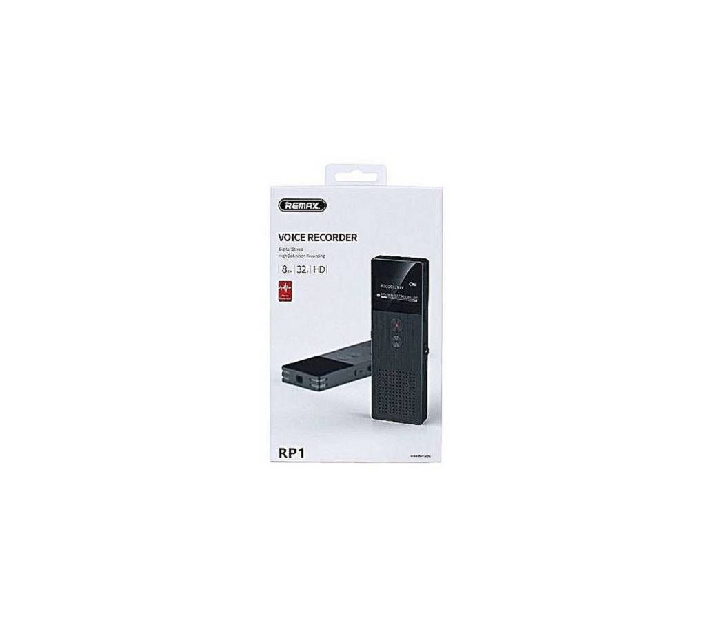 REMAX RP1 Digital Voice Recorder MP3 Music Player 8GB - Black