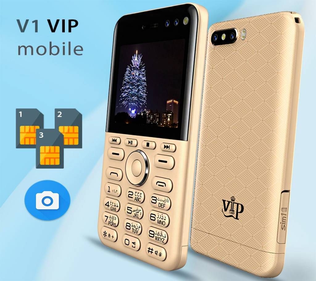 VIP V1 3-Sim 4 camera Card Phone