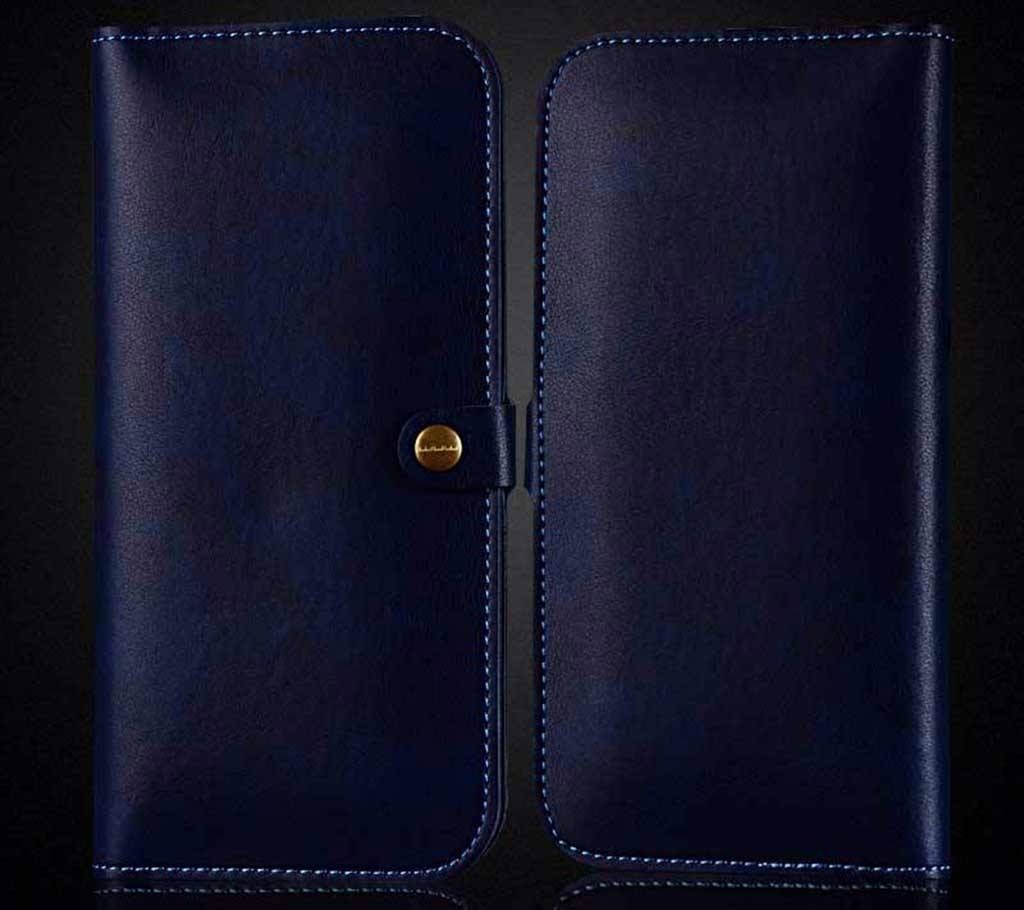 JLW Magnet Button Mobile Flip Cover Cum Wallet