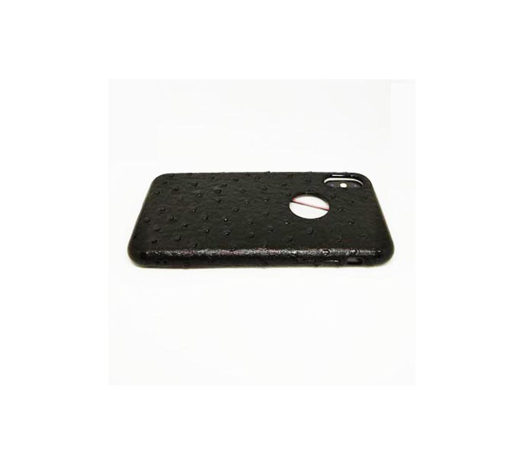 Luxury hybrid leather Back Cover for iPhone x  (Black, chocolate)