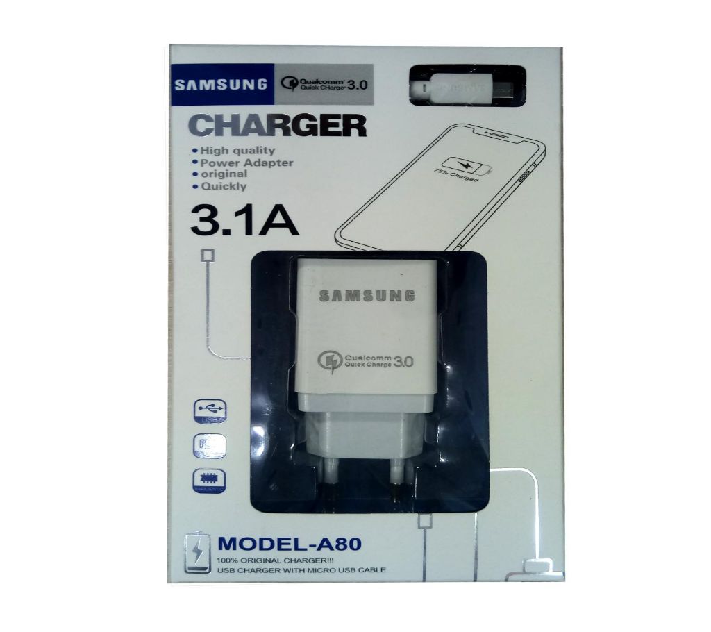 Original 3.0 Qualcomm Quick Charger For Samsung _Usb Type-C or Micro usb cable 5V=2A EU Wall Charge Adapter