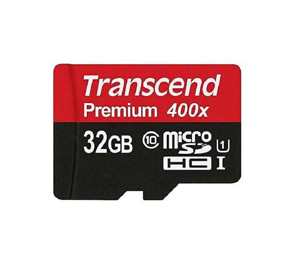 Transcend 32GB Micro SDHC Memory Card - Black