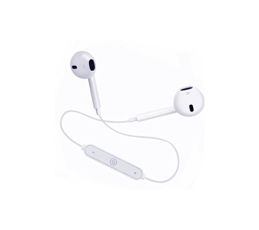 S6 Wireless Bluetooth Earphones-White