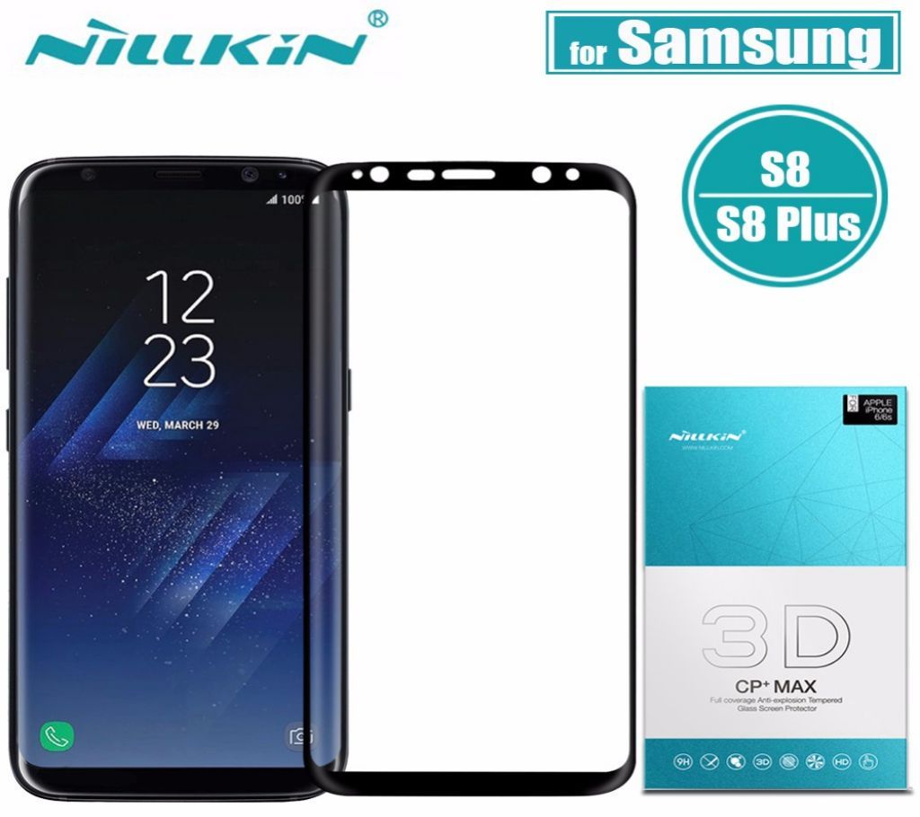 Samsung S8 Plus Screen Protectors Glass Nillkin CP + Max Full Cover 3D Tempered Glass