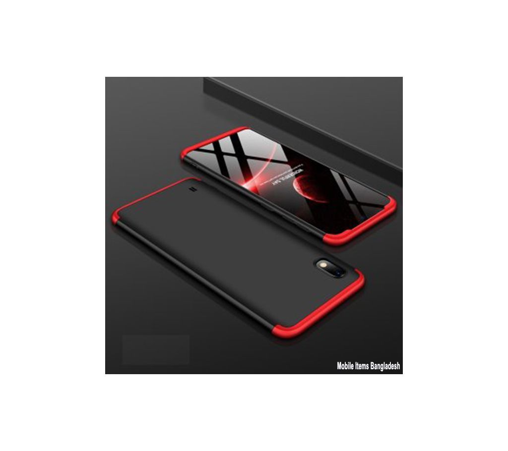 360 Degree Phone Case for Samsung Galaxy A10-Black and Red