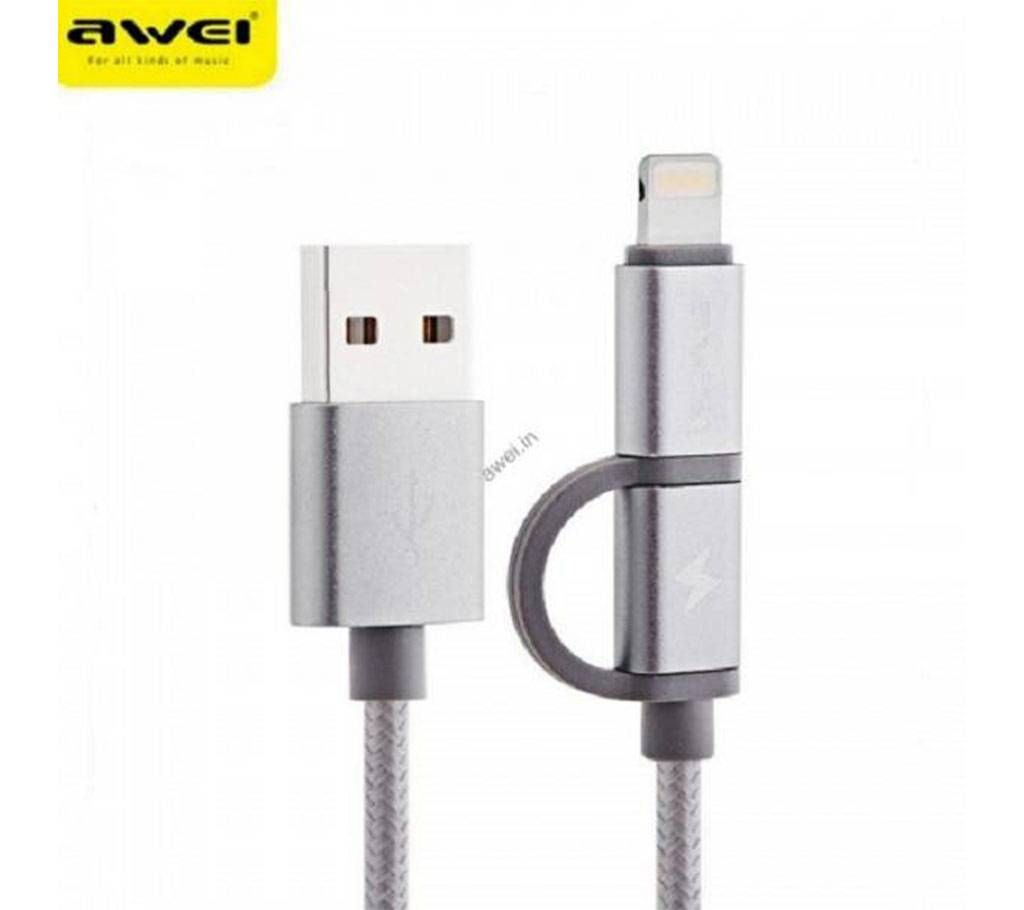 Awei CL930 2-in-1 1m Lightning and Micro USB Data Cable 