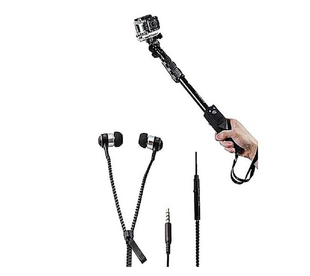 Combo of Yunteng Bluetooth Selfie Stick and Zipper