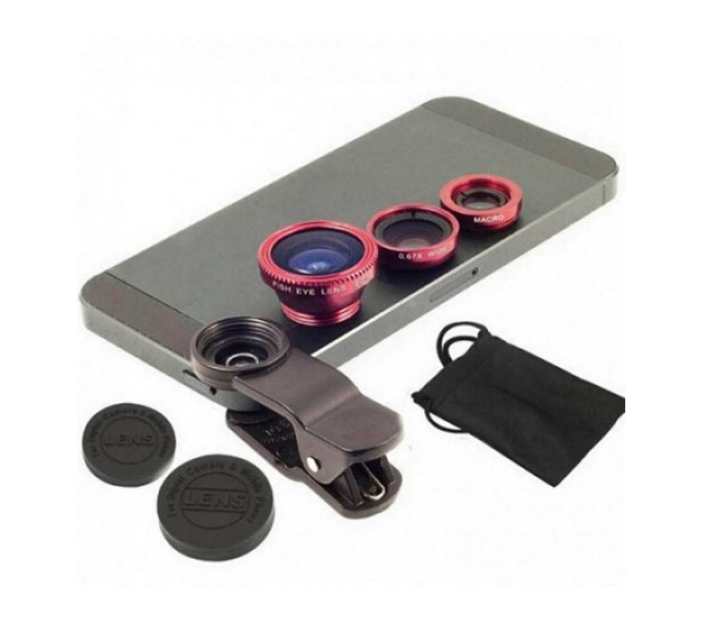 Mobile Clip-on Lens With 3-in-1 Effect