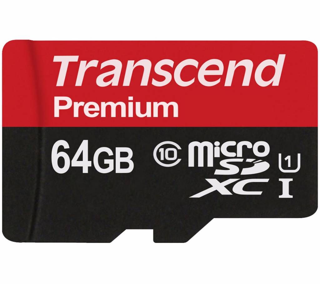 Transcend 64GB microSDXC/SDHC Class 10 UHS-I 400x Memory Card