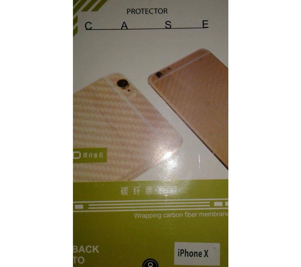 Carbon fibar sticker for i phone X