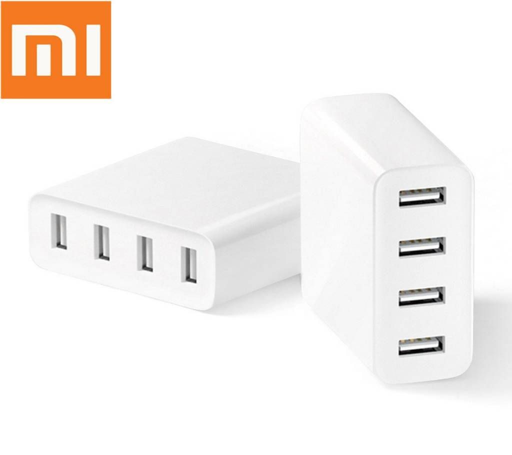 Original Xiaomi Mi 4 Ports USB Charger 2A Fast Charging 35W High Power USB 2.0 Charging Device - White