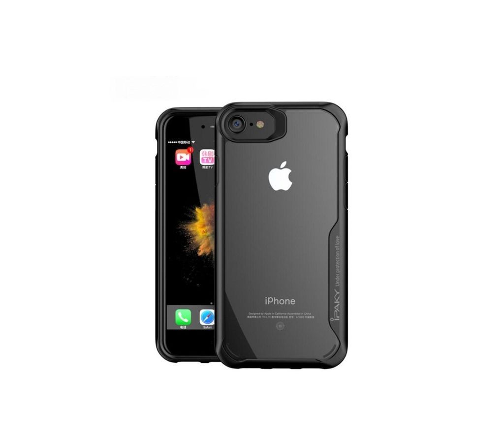 Back Cover For iPhone 6-Black & Transparent