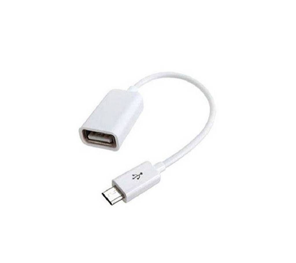 Micro USB OTG Cable Adapter - White