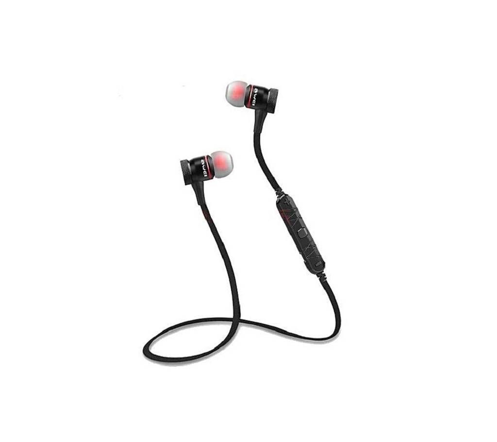 Awei A920BL Wireless Bluetooth Smart Sports Stereo Earphone - Black and Red