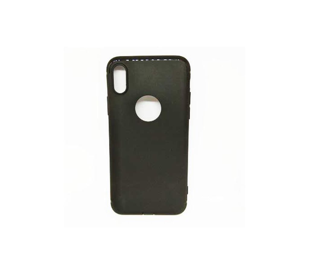 Soft silicon simple Back Cover for iphone x  Color(Black)