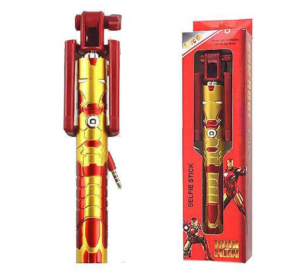 Iron man printed extendable selfi stick 