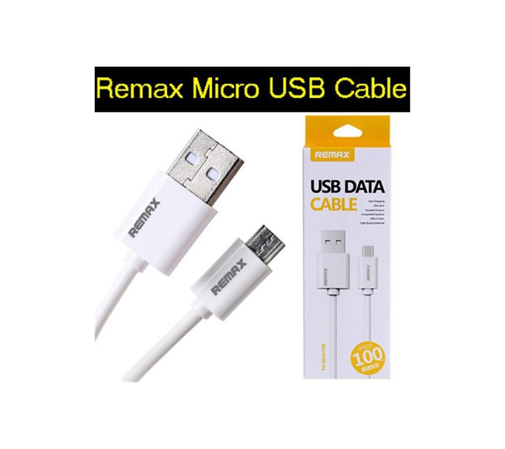 Remax Micro USB 2.1A Fast charger 480mbps High Speed Data Cable  White