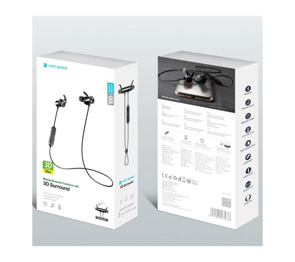 Rock Space Mulody Bluetooth Earphone with 3D Surround