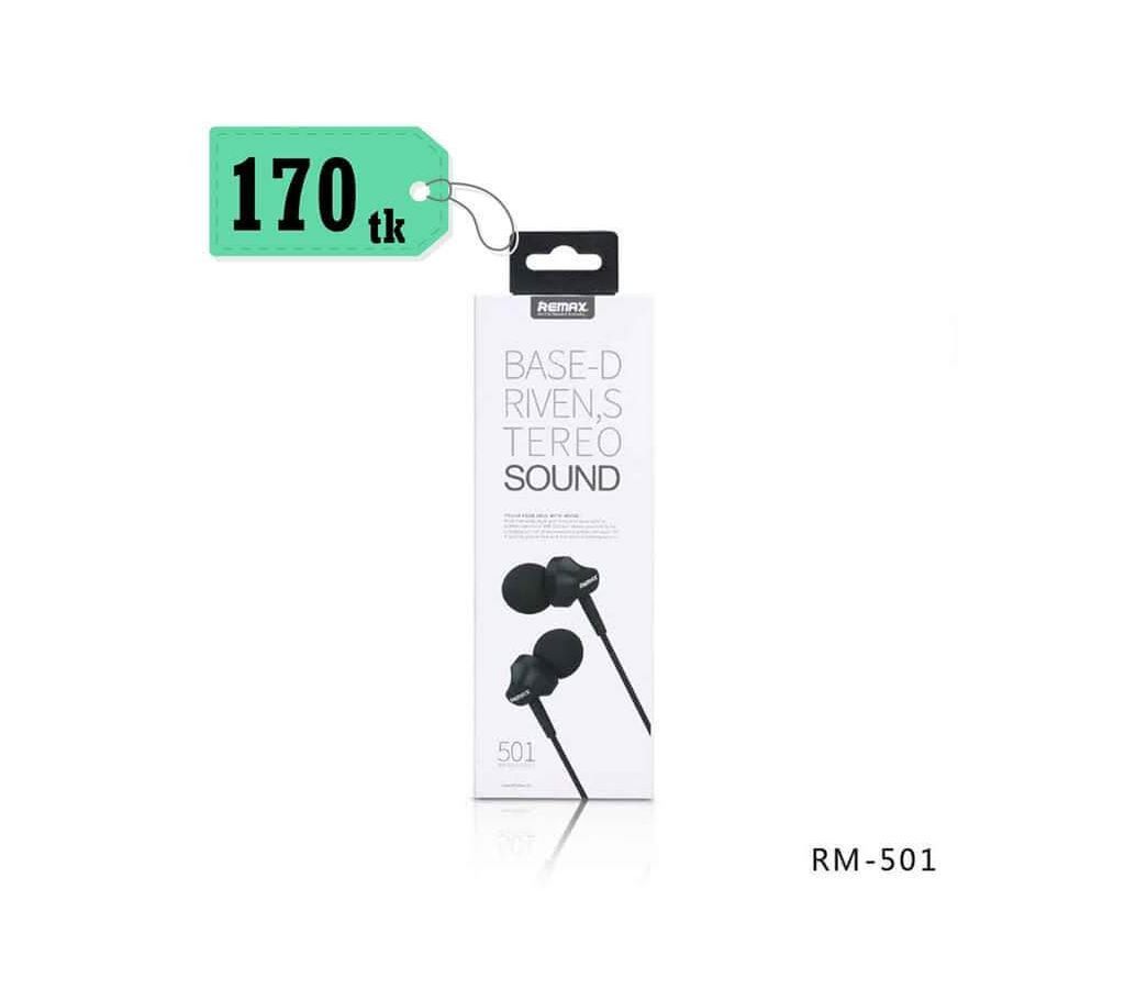 Remax RM 501 Super Bass Quality In-Ear Headphone - Black