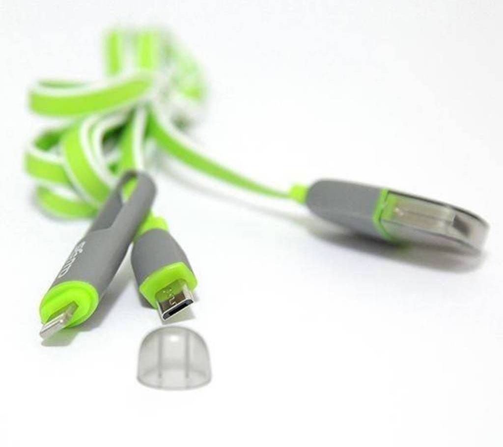CLUES 2 In 1 Dual Data Cable Android IPhone