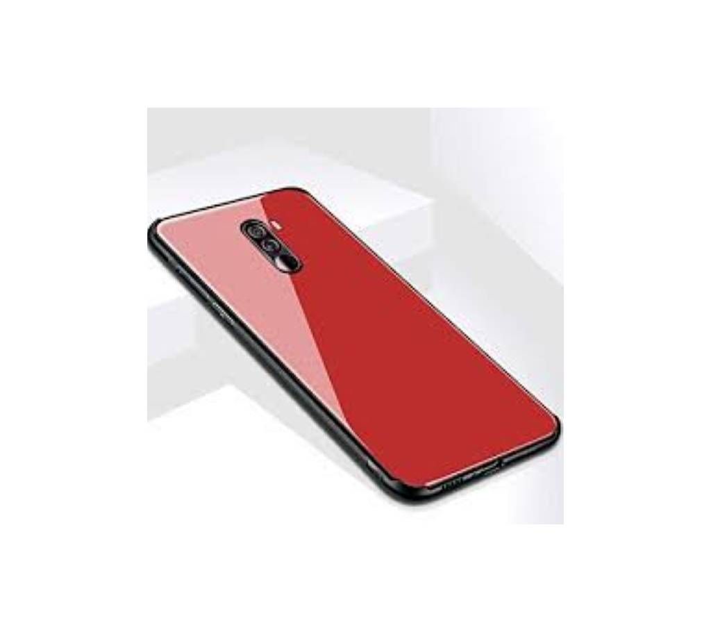 Glass Case Phone Back Cover for Xiaomi Poco F1 - Red