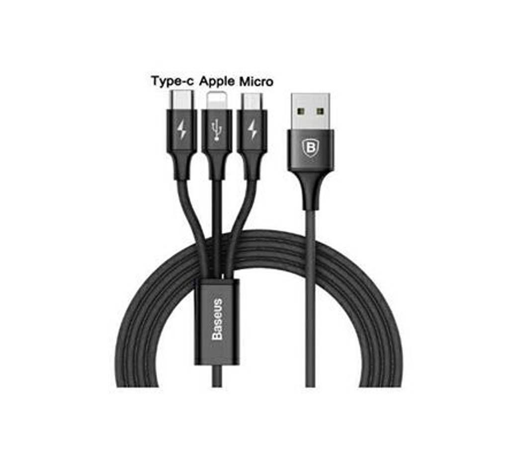 Rapid Series 3-in-1 Cable (Apple MicroUSB Type-C) – Black