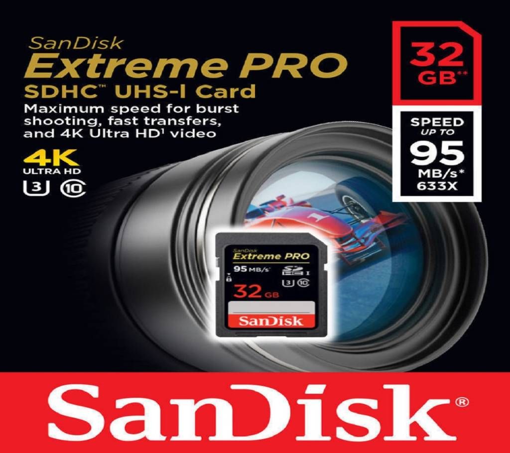 SanDisk 32GB 3264G Extreme PRO SD SDXC Card 95MB/s Class 10  Copy