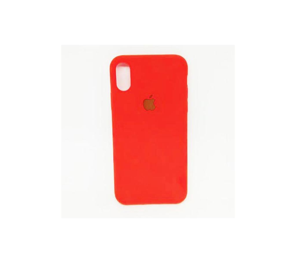 Soft silicon Back Cover for Apple iPhone x  - Color(Red)