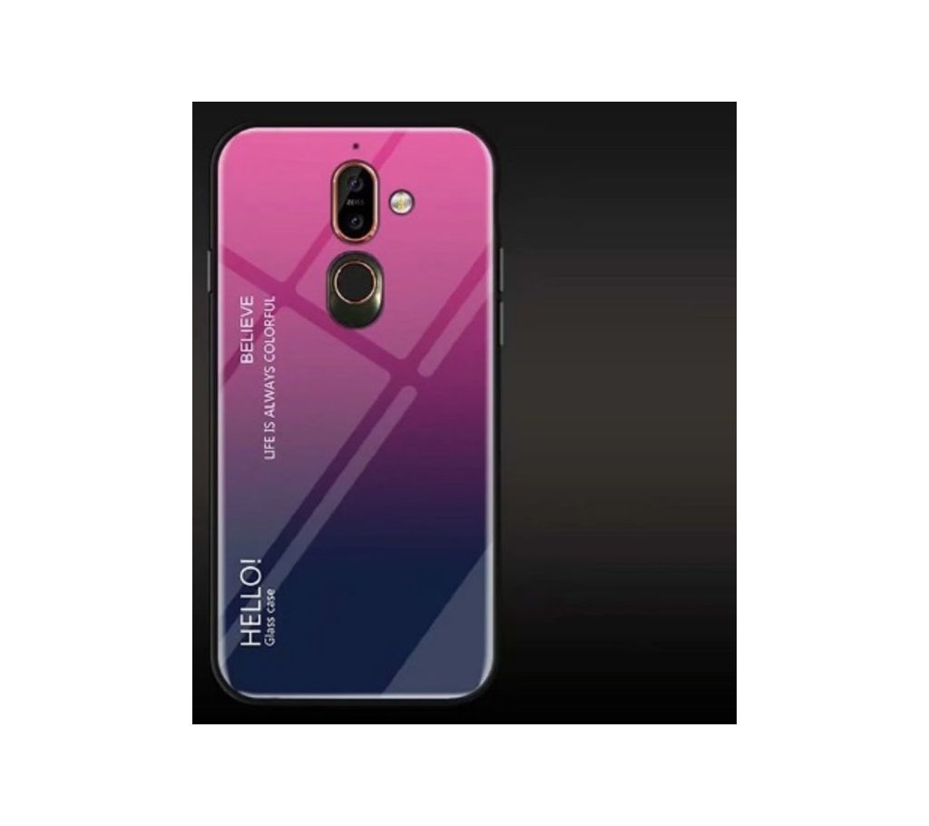 Luxury Hard Tempered Glass Back Cover For Xiaomi Pocophone F1 (Purple)