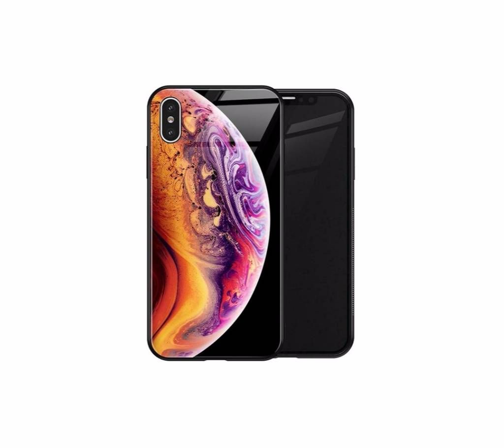 TOMKAS Luxury Glass Space Cover Case for iPhone X