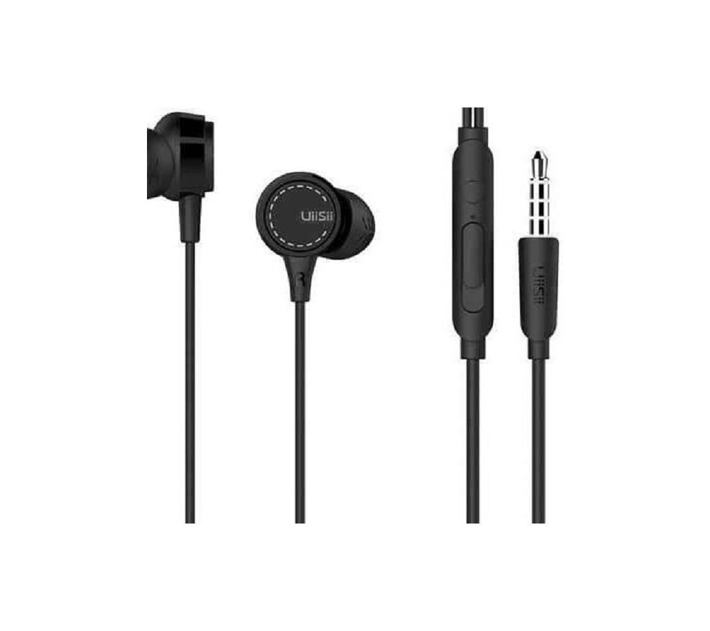 UIISII U8 High Quality In-ear Mobile Phone Earphone - Black