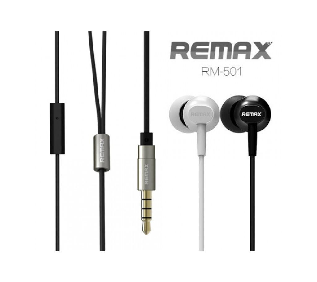 Remax RM 501 In Ear Earphone Stereo Headset BASE