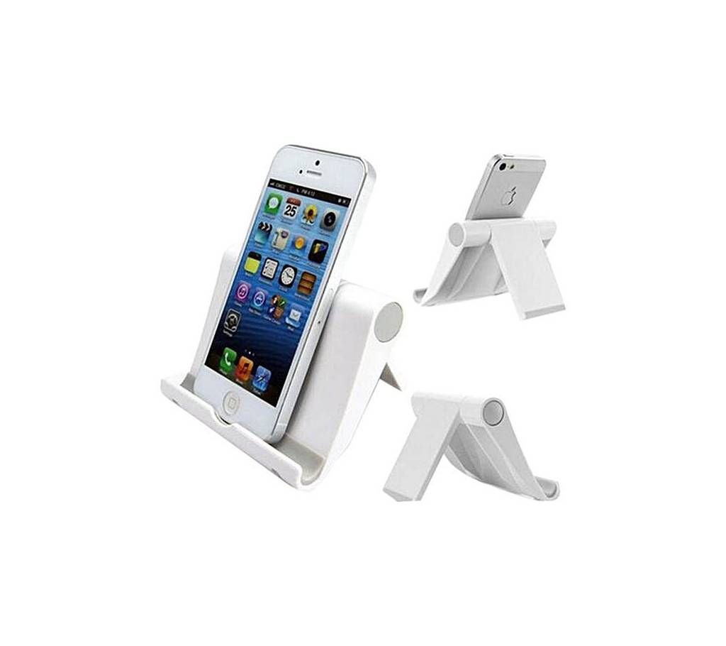 Universal Multi-angle Adjustable Desk Mobile Phone Holder - White