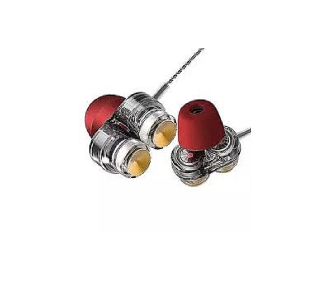 KD7 Dual Driver Genuine Earphones with Mic - Multicolor